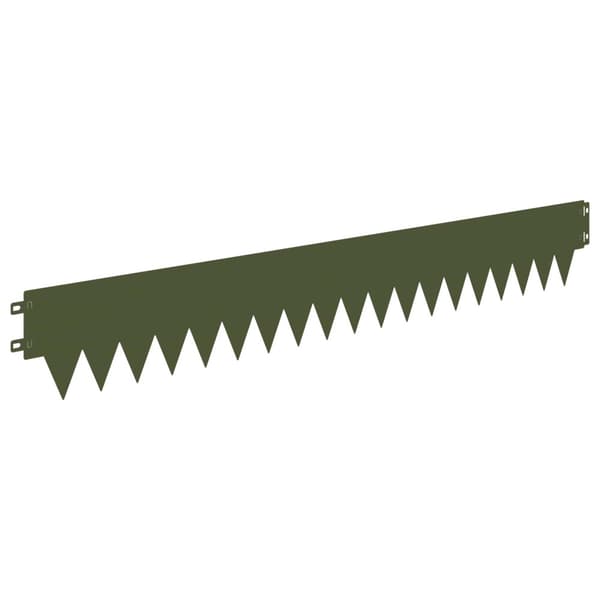 Kant för gräsmatta 30 pcs 103 x 15 cm metall Olivgrön