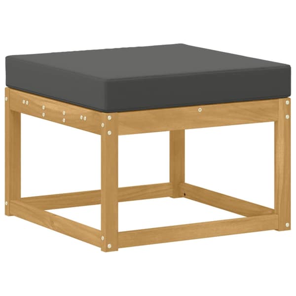 Utomhussoffset med kudde 7 pcs Vit och antracit Polyester