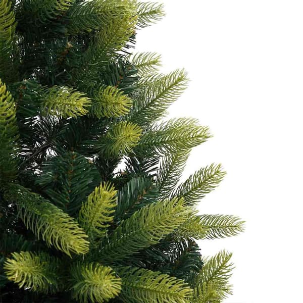 Konstigt hinged julgran 300 LEDs Grön 180 cm PVC och PE