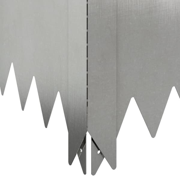 Kant för gräsmatta 4 st 100 x 60 x 20 cm Stål Silver