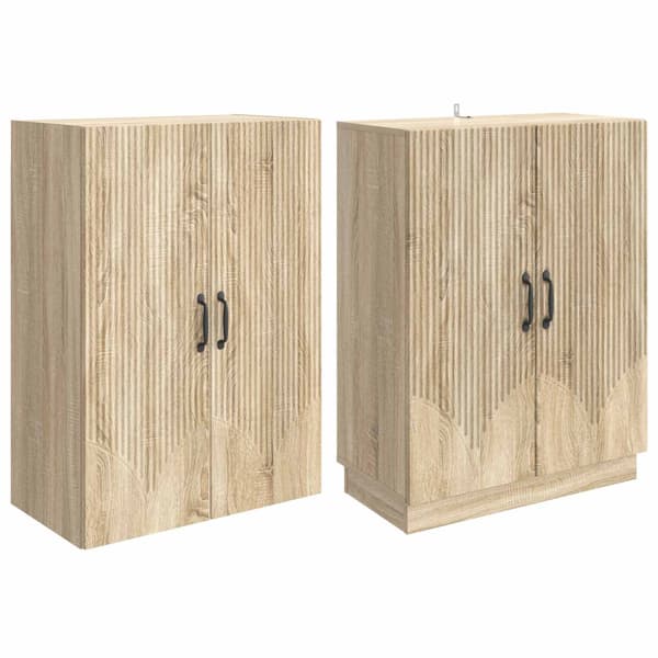 Skåpset 2 pcs Sonoma-ek Konstruerat trä