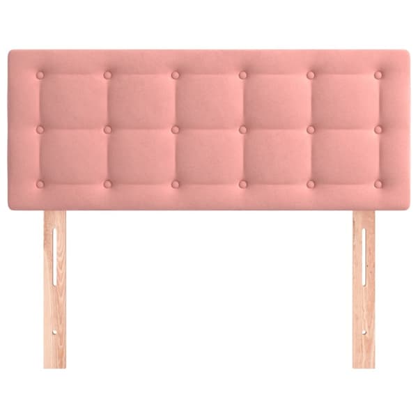 Sänggavel rosa 90x5x78/88 cm sammet