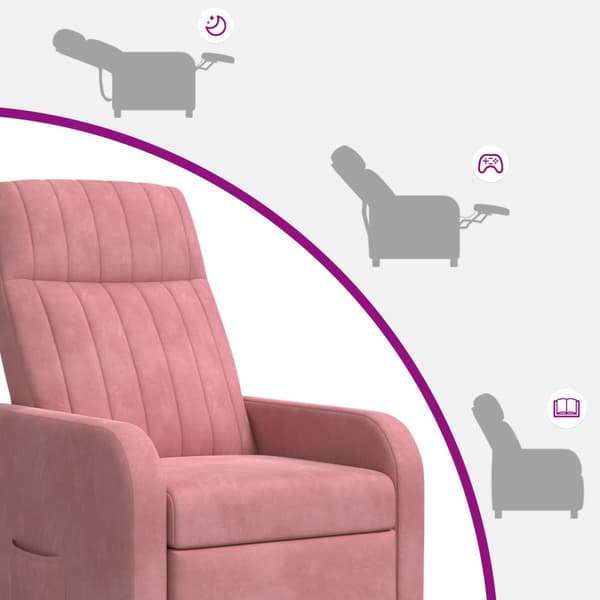 Recliner Rosa Sammet (V)