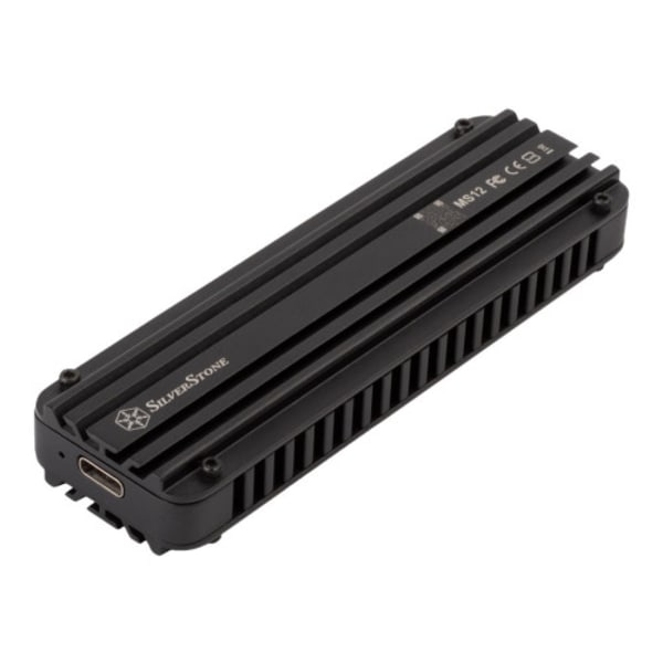 SilverStone MS12 - förvaringslåda - M.2 NVMe Card - USB 3.2 (Gen 2x2) Svart
