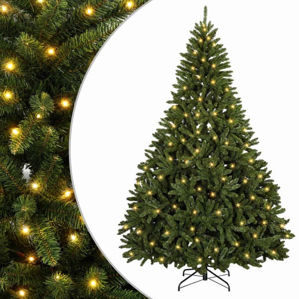 Plast Hingad Julgran 300 cm 1000 LED-lampor Varmvit stål