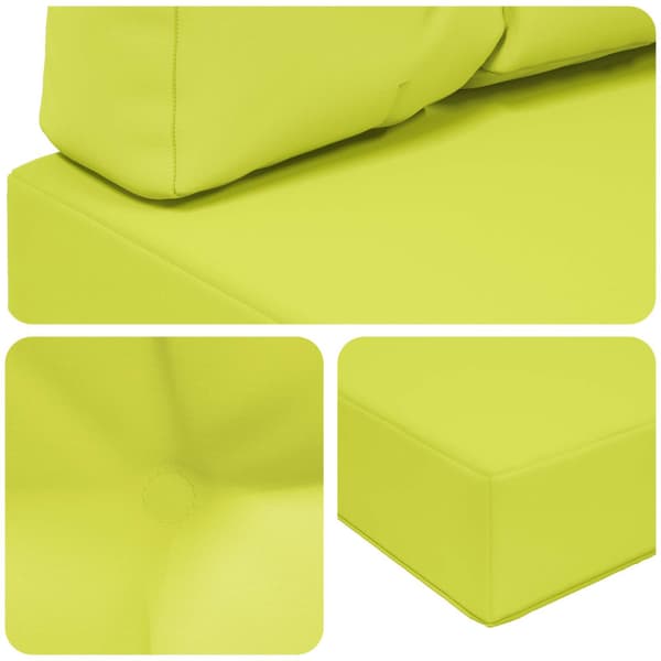 Utomhus Soffa Kudde 3 pcs Grön Polyester
