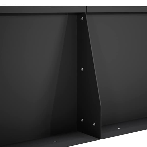Stödvägg 2 st 80 x 12 x 50 cm Stål Svart