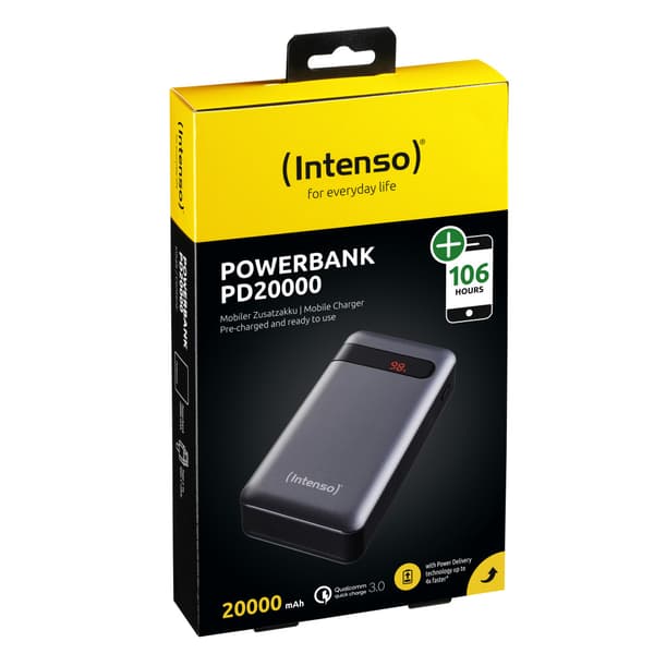 Intenso PD20000 power bank - Li-pol - USB, USB-C