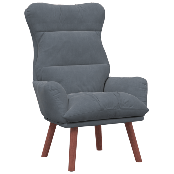 fåtölj Mörkgrå 69 x 74 x 93 cm Sammet