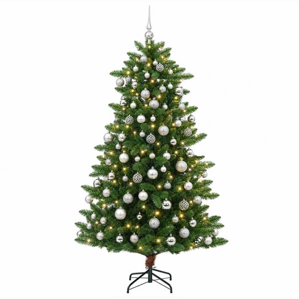 Artificial Christmas Tree with Bauble 240 cm 300 LED-lampor