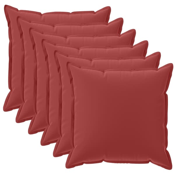 Kuddöverdrag 6 st HOUTEN Vinröd 40 x 40 cm Polyester