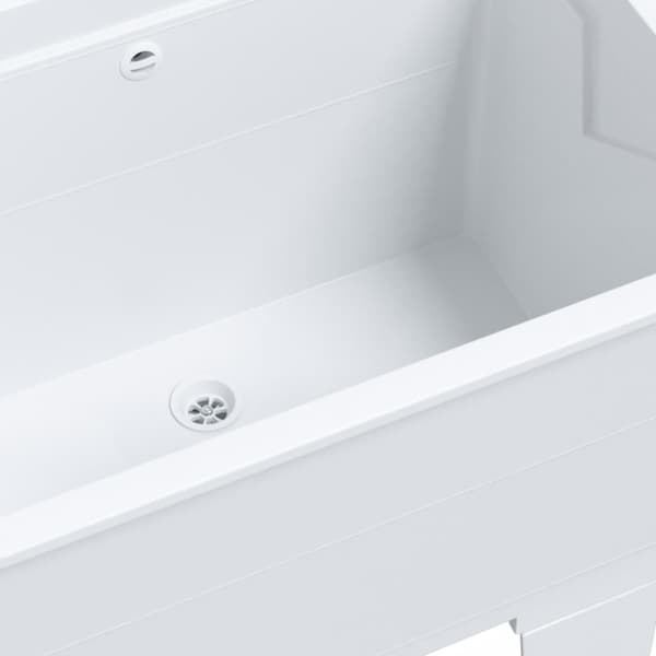 Tvättbalja vit 59x41x75 cm harts