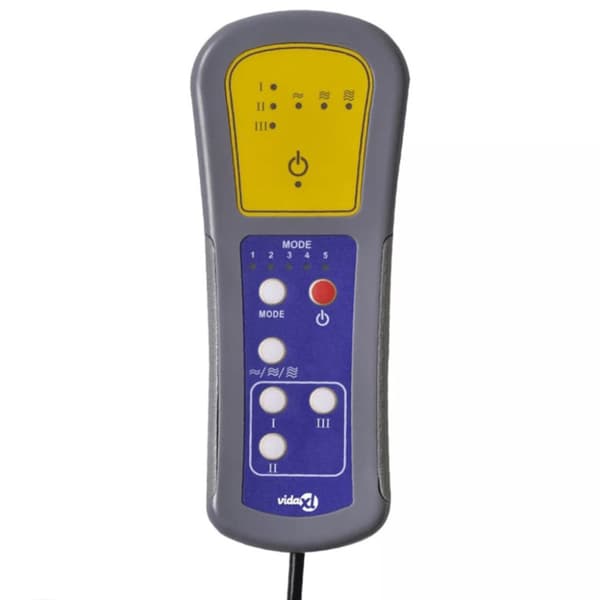 Elektrisk massagefåtölj gräddvit tyg