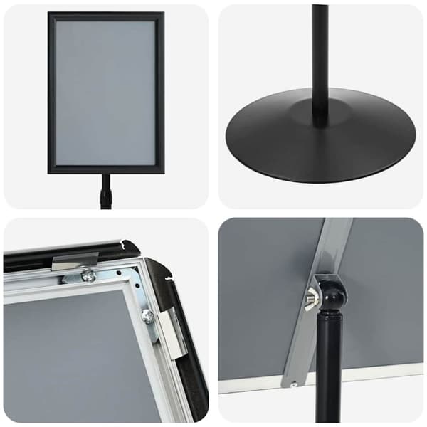 Pedestal affischställ Silver a3 PVC och stål