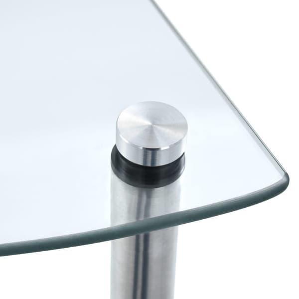 Hylla 3 hyllplan transparent 30x30x67 cm härdat glas