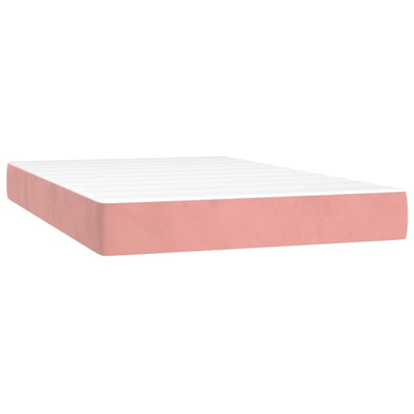 Pocketresårmadrass medium rosa 120x210x20 cm sammet