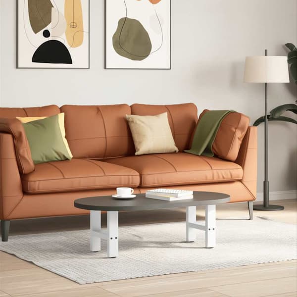 Soffbordsben vita 2 st 40x(30-31) cm stål