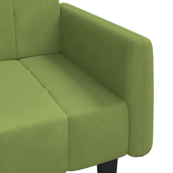 Bäddsoffa 2-sits ljusgrön sammet