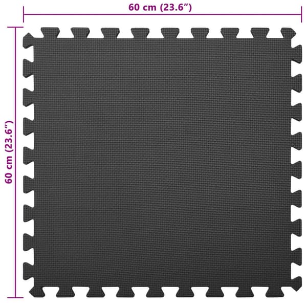 Poolmarkduk 24 pcs Svart 8,64 ㎡ EVA-skum