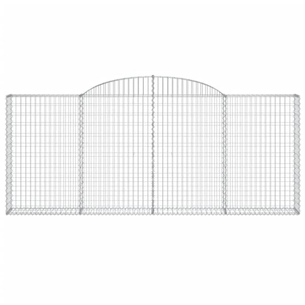 Gabion bågformad 300x30x120/140 cm galvaniserat järn