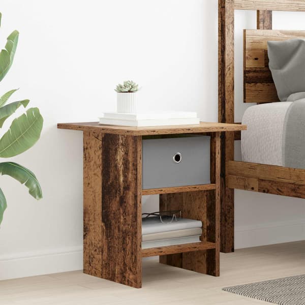 Sängbord 2 pcs Gammalt trä 41 x 40 x 45 cm Konstruerat trä