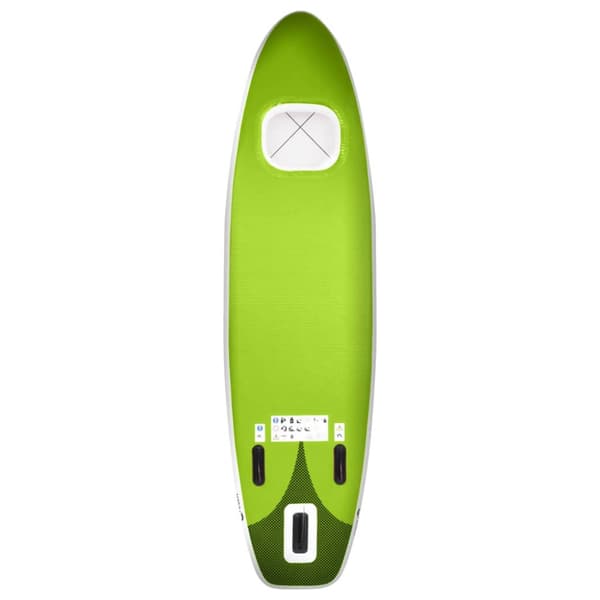Upplåsbar SUP-bräda set grön 300x76x10 cm