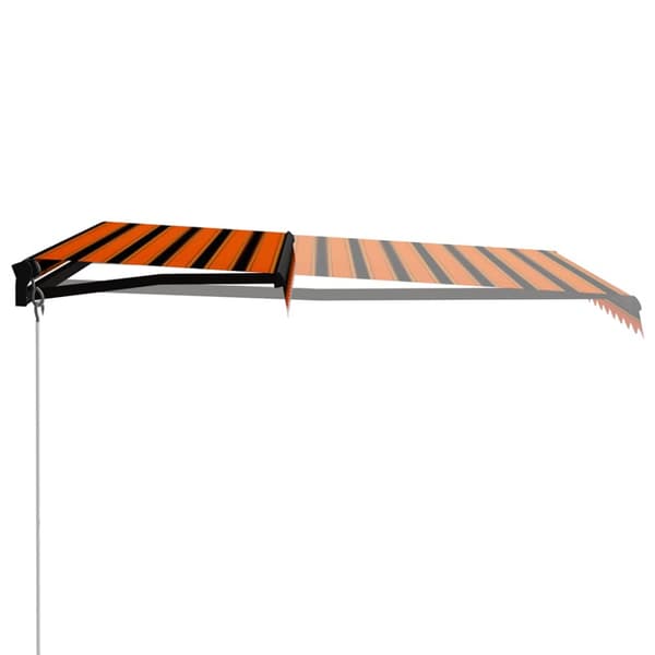 Markis manuellt infällbar 350x250 cm orange och brun