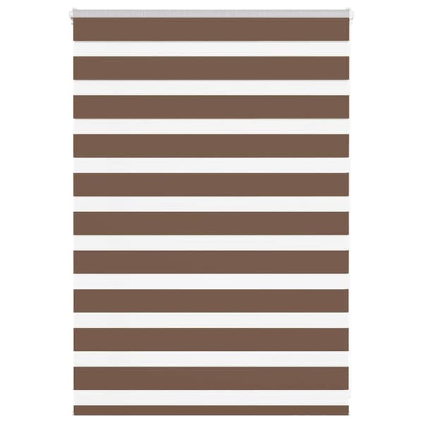 Rullgardin zebra brun 110x100 cm tyg bredd 105,9 cm polyester