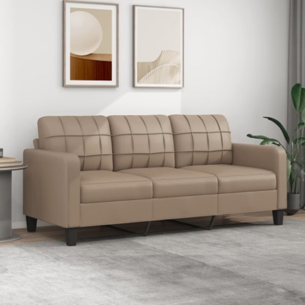 3-sitssoffa cappuccino 180 cm konstläder