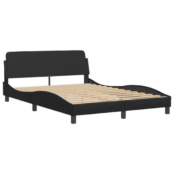 Bed Frame "Dover" Black 140x200 cm Faux Leather