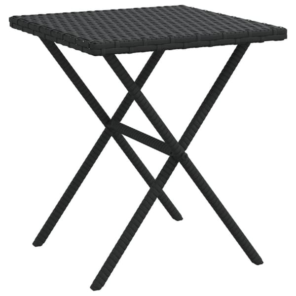 Solsängar 2 st med bord svart konstrotting