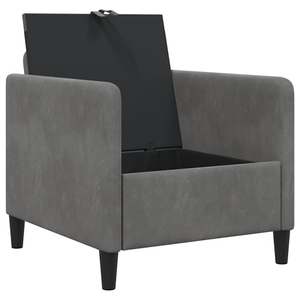 Soffa med förvaring Mörkgrå 72 x 78 x 87 cm Polyester