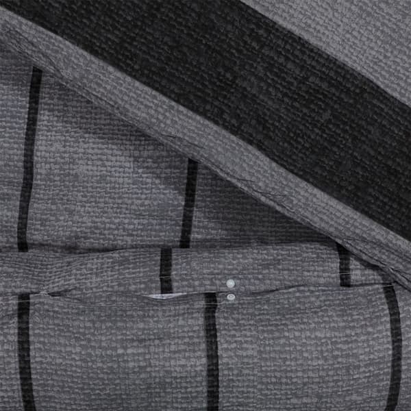 Bäddset mörkgrå 260x240 cm bomull