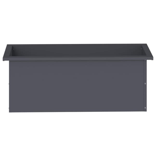 Odlingslåda med LED Antracit 30 x 80 x 30 cm Stål