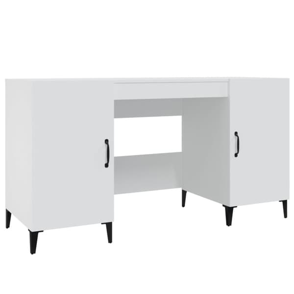 Skrivbord vit 140x50x75 cm konstruerat trä