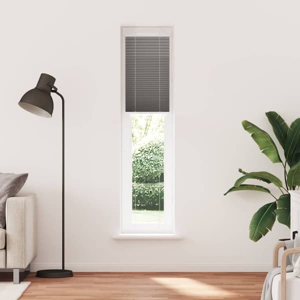 Plisserad persienn antracit 50x200cm tyg bredd 49,4cm polyester