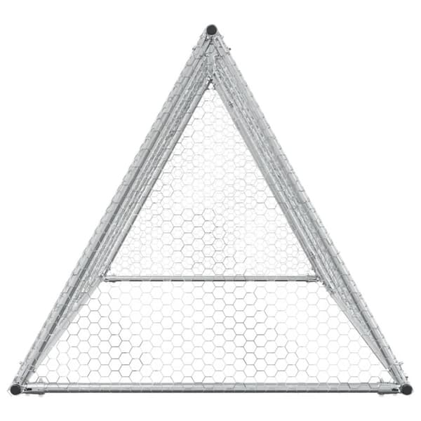 Hönsbur silver 200x105x91 cm galvaniserat stål