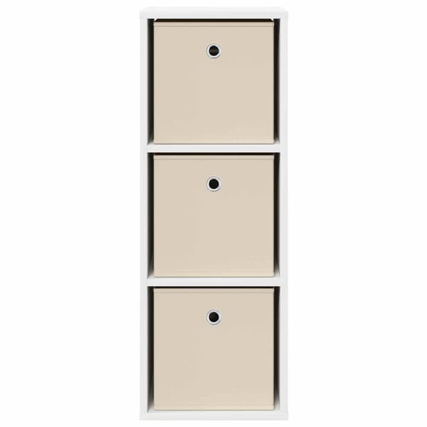 Sideboard med låda Vit 30,5 x 27 x 84,5 cm
