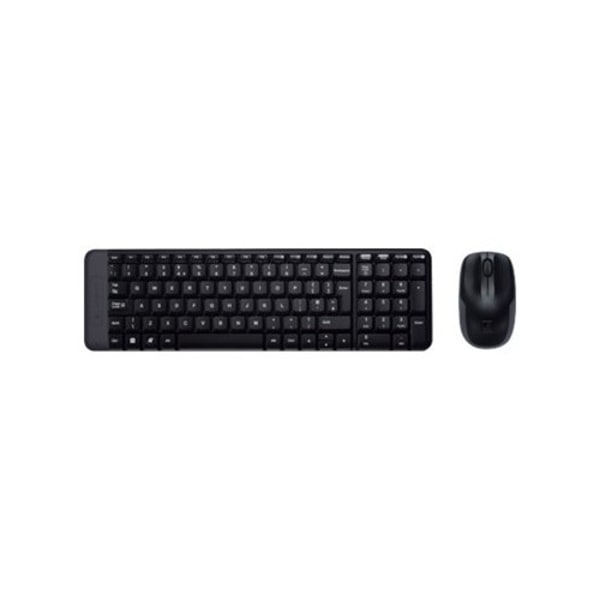 Logitech Wireless Combo MK220 - sats med tangentbord och mus - USA, internationellt Inmatningsenhet Svart