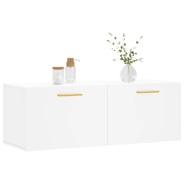 Väggskåp vit 100x36,5x35 cm konstruerat trä