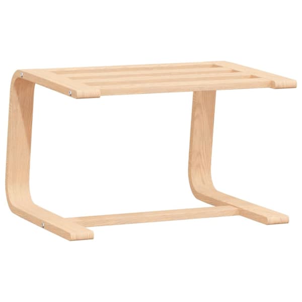 Fotpall gräddvit 51x41x40 cm tyg