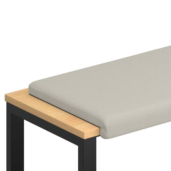 Bänk kudde Texturerad Sammet Havre Djup 35 cm