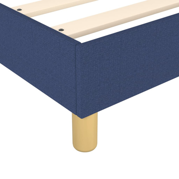 Boxspring-sängram blå 180x200 cm tyg