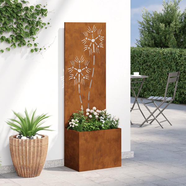 Trädgårds integritetsskärm Rostig 50 x 32 x 150 cm cortenstål