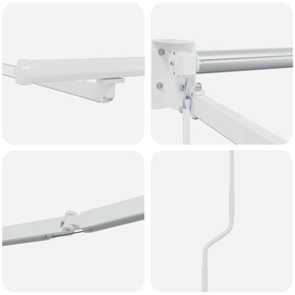 Elektrisk utdragbar markisram Vit 4,5 × 3 m Aluminium