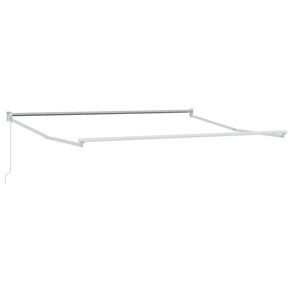 Utdragbar markis Röd och Vit 300 x 250 cm