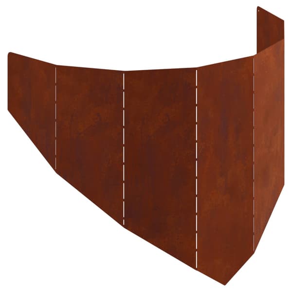 Kant för gräsmatta 100 x 45 cm Stål Rostig