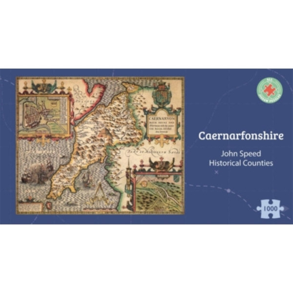 Caernarfonshire Historical 1610 Map 1000 Piece Puzzle