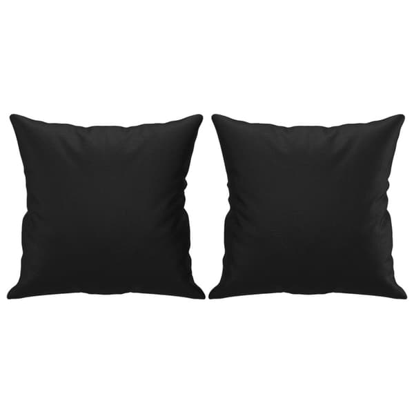 2-sits soffa med prydnadskuddar svart 120 cm konstläder