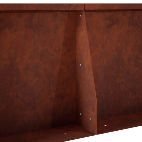 Stödvägg 6 st 40 x 12 x 50 cm Väderbeständig stål Rostig